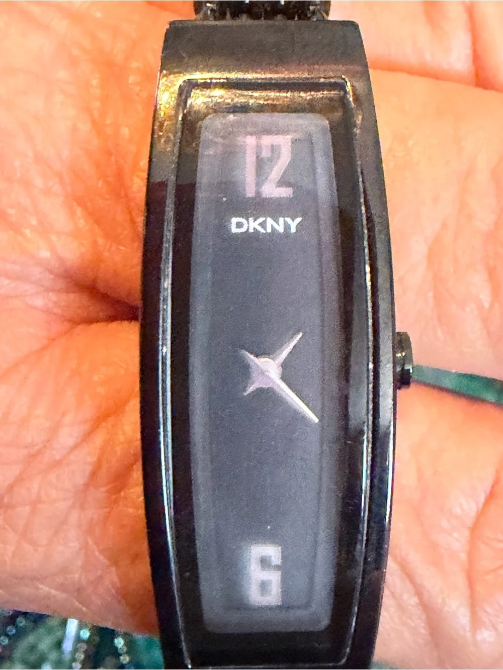 Sleek Black Thin DNKY Watch